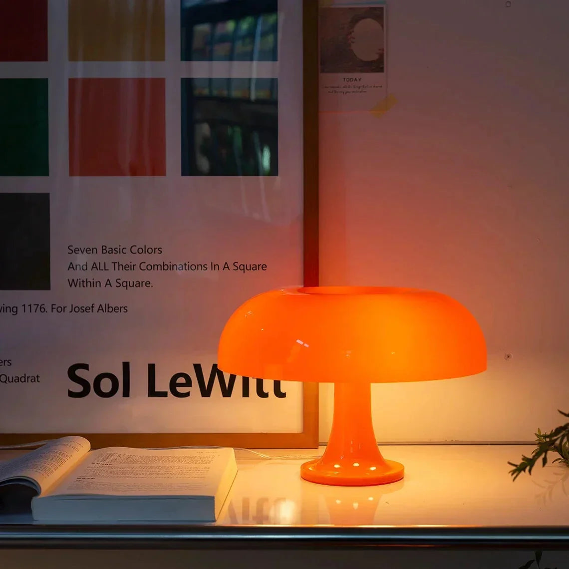 Scandinavian style mushroom table light 0