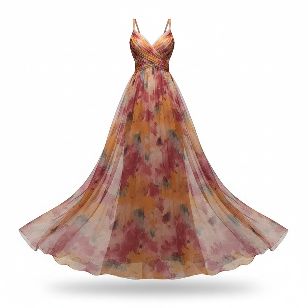 Floral Elegance | Women's Maxi Dress - A-Line Sleeveless Design with Floral Print