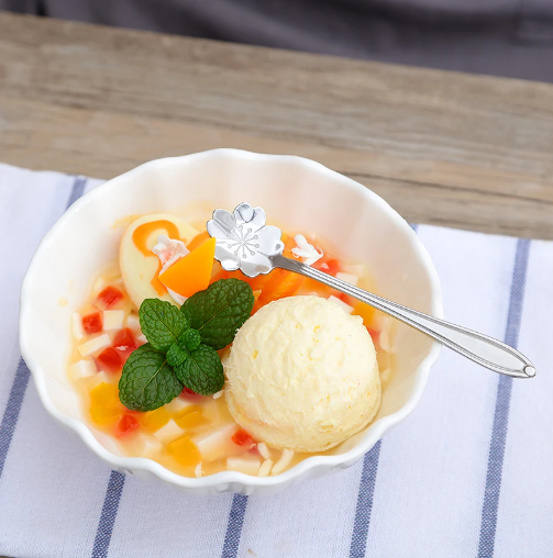 Flower Spoon Set | Eight Petal Bowls With Tapered Handles