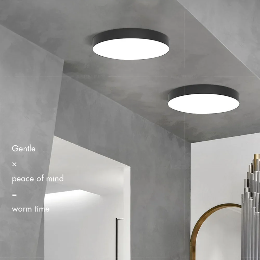 Modern Minimalist Round LED Ceiling Light 1-Light Lasson Living