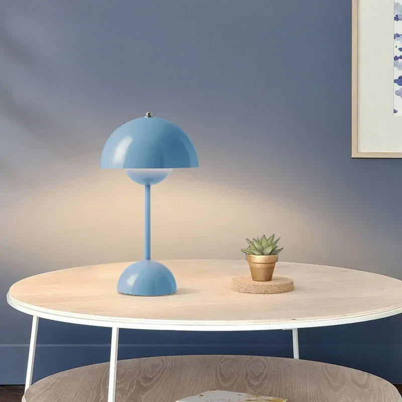 Wireless Table Lamp | Domed Shade, Inner Sphere Diffuser