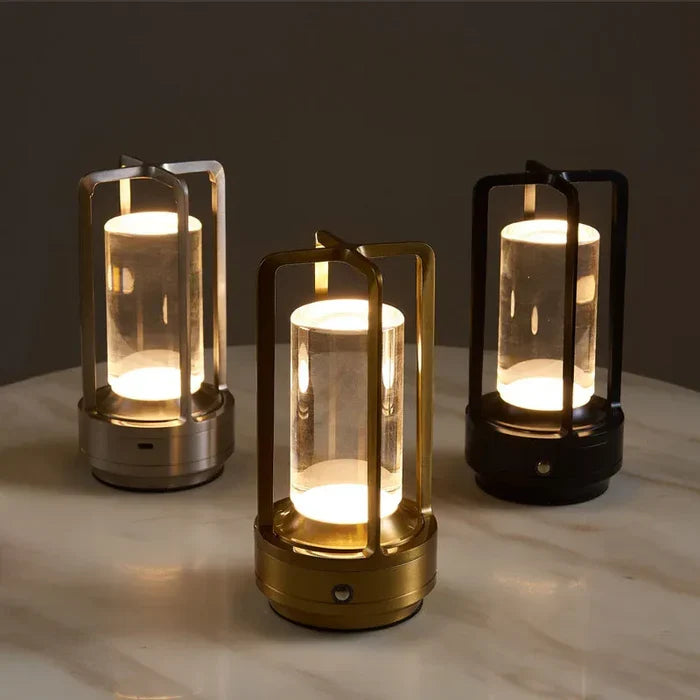 Cordless LED Table Lamp Aluminium 18 x 9 cm | Gold, Silver, Black | Touch Dimmable, 3 Colour Modes, USB-C Rechargeable 1