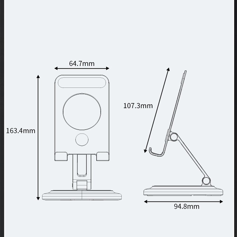 360 Rotating Wooden Foldable Universal Phone Holder - Image 2