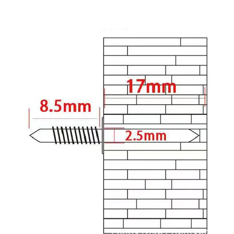 Seamless Skirting Nails Galvanised Steel | Includes Sleeve Tool for No-Drill Fitting | Rust-Resistant, Invisible Finish
