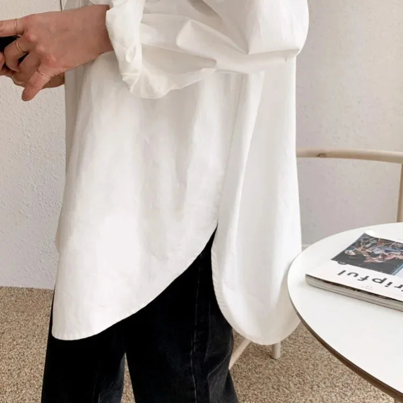 Selvyn | Women's Blouse - Oversized Button Down with Long Sleeves 6