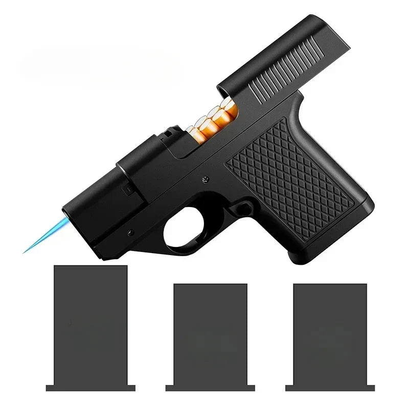 Gun Shape Secret Storage Jet Flame Lighter - Image 5