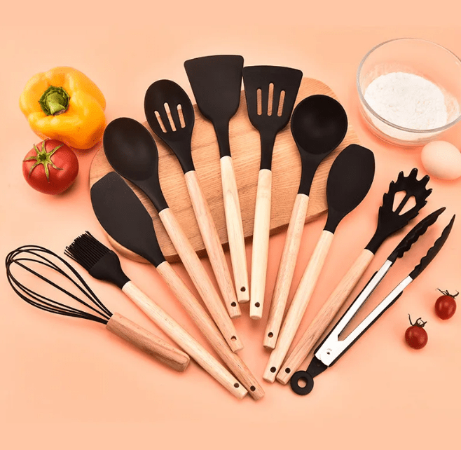 Silicone Cooking Utensil Set – 11-Piece BPA Free Heat Resistant Tools