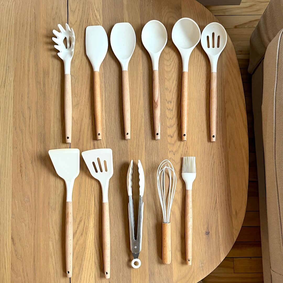 Silicone Cooking Utensil Set – 11-Piece BPA Free Heat Resistant Tools