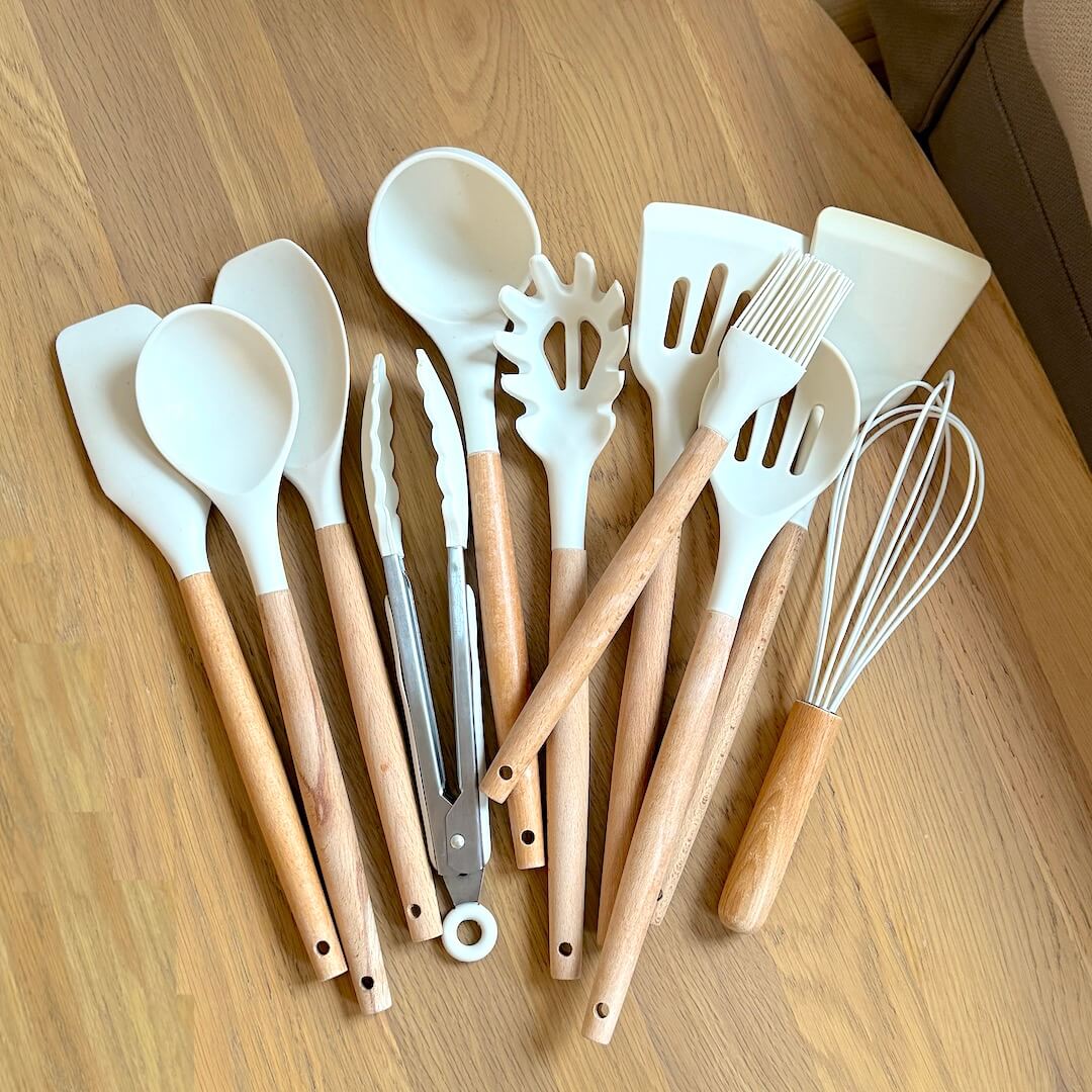 Silicone Cooking Utensil Set – 11-Piece BPA Free Heat Resistant Tools