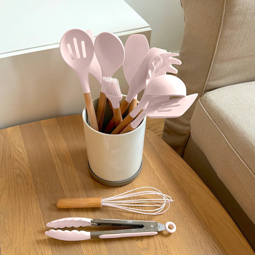 Silicone Cooking Utensil Set – 11-Piece BPA Free Heat Resistant Tools