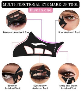 Silicone Eyeliner Stencil Tool for Women | Reusable Eyeshadow Guide & Lash Shield | Symmetrical Eye Makeup in Minutes