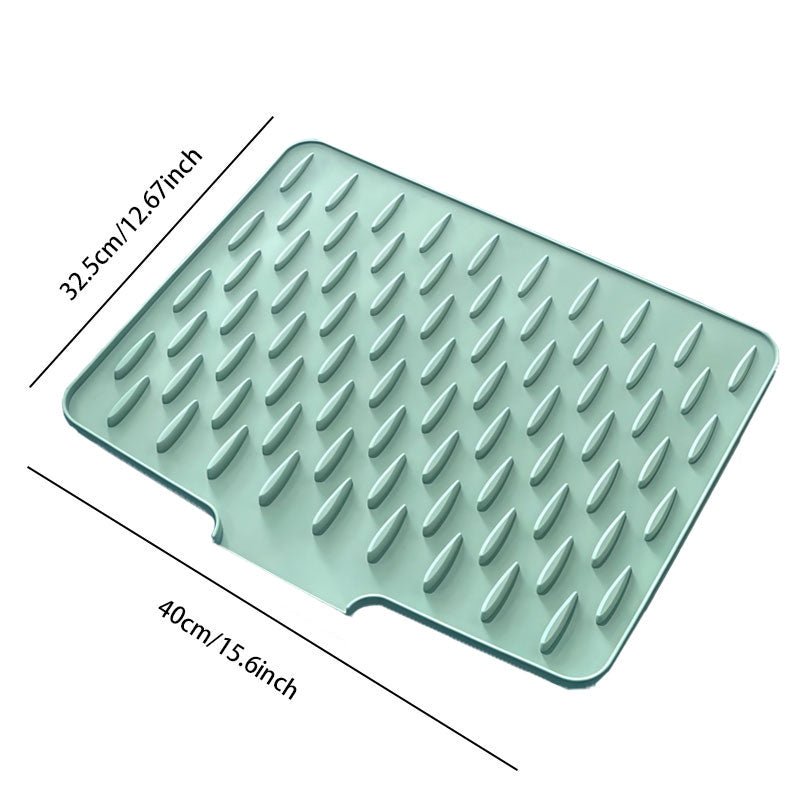 Silicone Fast Water Drainage Drying Mat | Anti-Slip Dish Draining Design