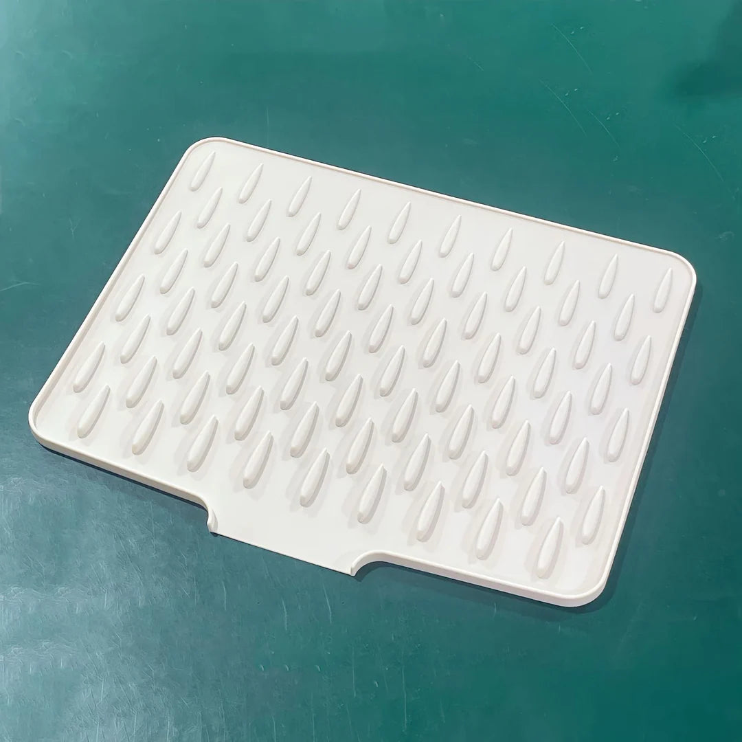 Silicone Fast Water Drainage Drying Mat | Anti-Slip Dish Draining Design