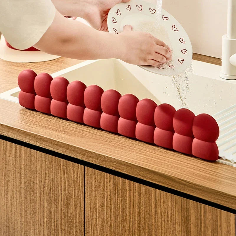 Silicone Sink Splash Guard | Suction Cup Base for Marble, Granite and Laminate | Keeps Countertops Dry and Clean