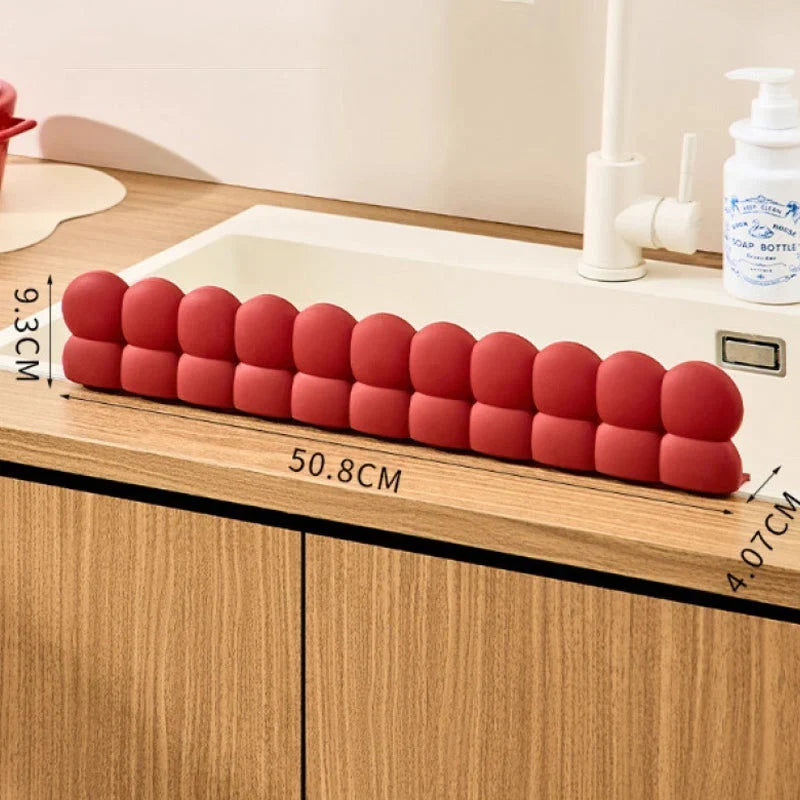 Silicone Sink Splash Guard | Suction Cup Base for Marble, Granite and Laminate | Keeps Countertops Dry and Clean