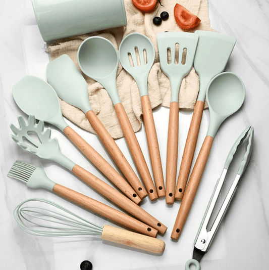 Silicone Cooking Utensil Set – 11-Piece BPA Free Heat Resistant Tools