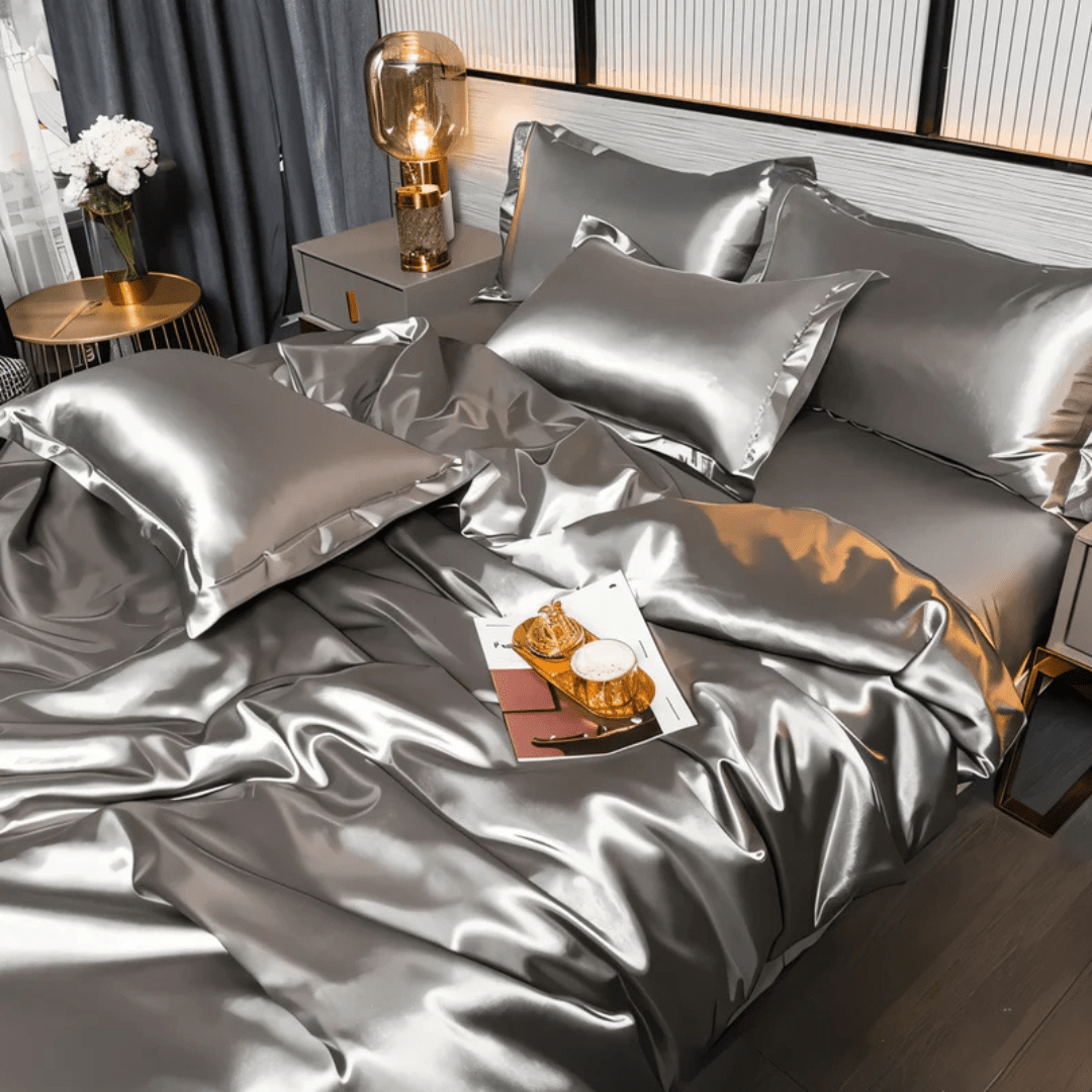 Silk Bedding Set | Satin Weave Duvet Cover And Pillowcases