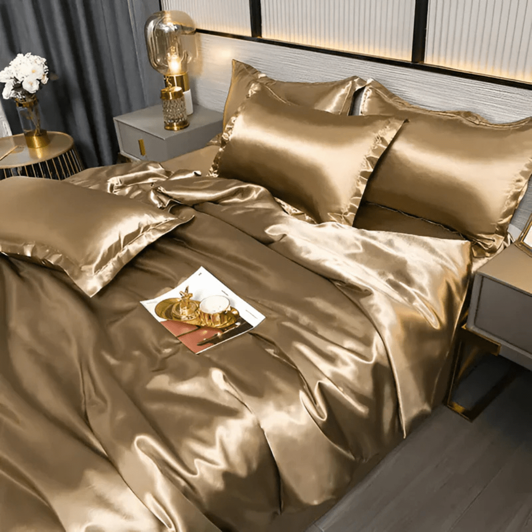 Silk Bedding Set | Satin Weave Duvet Cover And Pillowcases