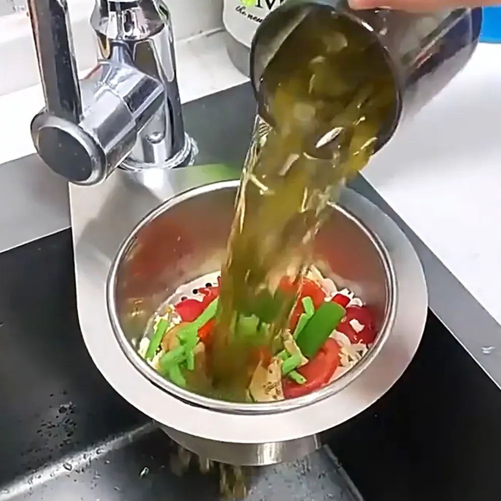 Sink Saver Basket | Stainless Steel Kitchen Sink Strainer with Handle