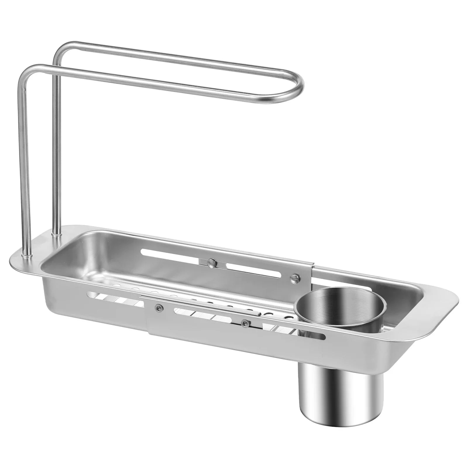 Sink Drain Shelf Stainless Steel Kitchen Holder Basket Towel Hanger 0