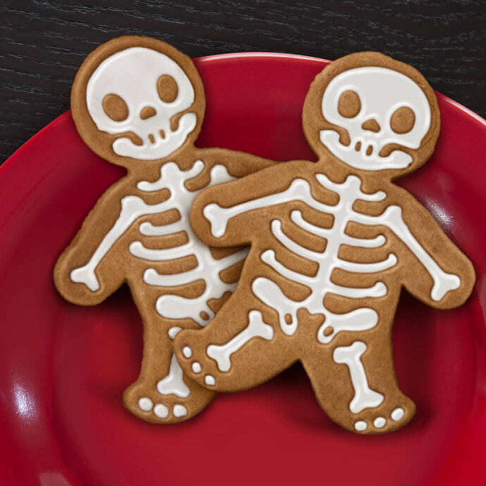 Skeleton Cookie Cutter Halloween | One-Piece Gingerbread Mould | Food-Grade Plastic for Sturdy Spooky Baking Fun