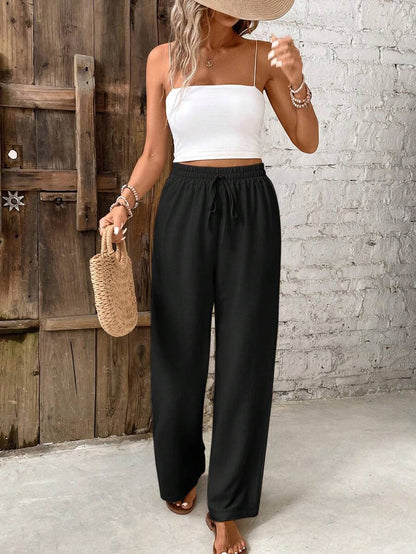 Skylar | High Waist Lounge Pants Women – Lightweight Polyester Fabric 1