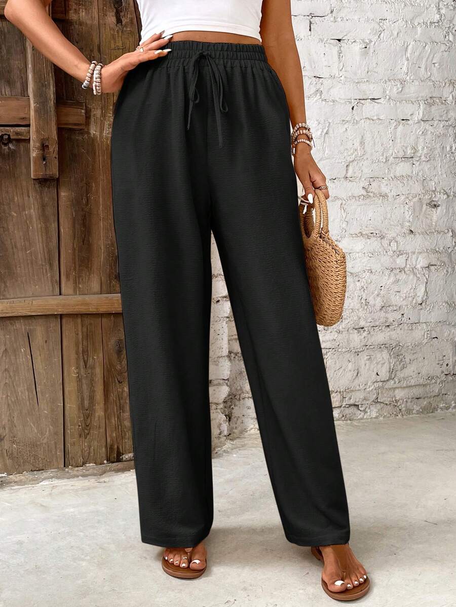 Skylar | High Waist Lounge Pants Women – Lightweight Polyester Fabric 4