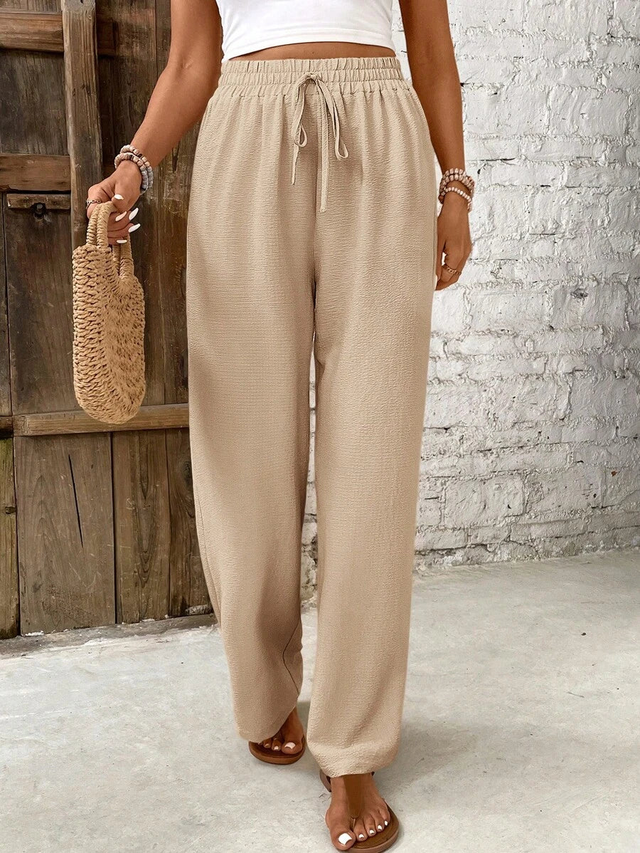 Skylar | High Waist Lounge Pants Women – Lightweight Polyester Fabric 8