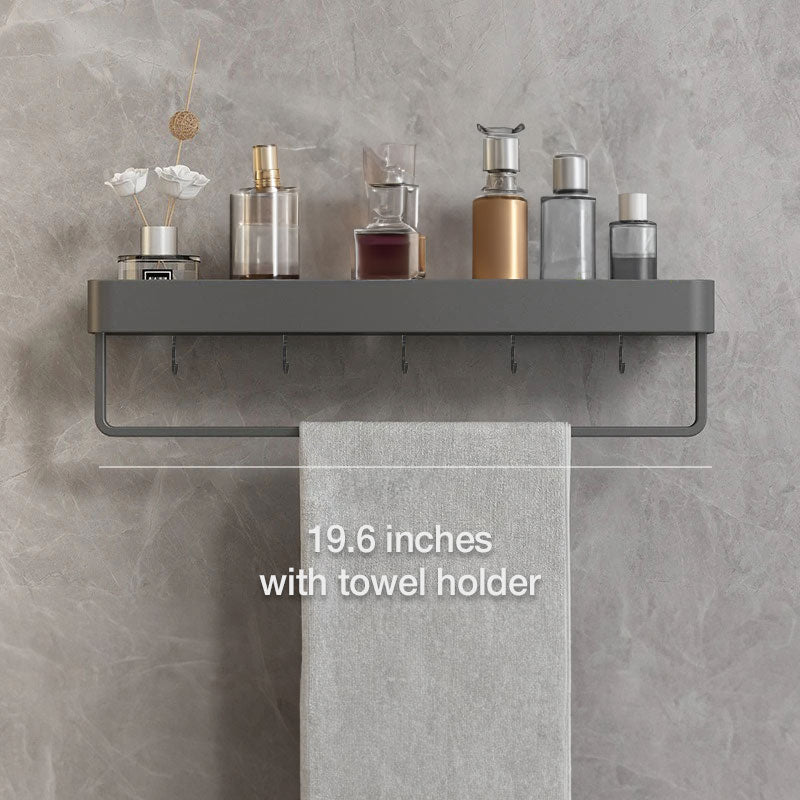 Small Bathroom Shelve - Self-Adhesive Installation and Towel Holder 10