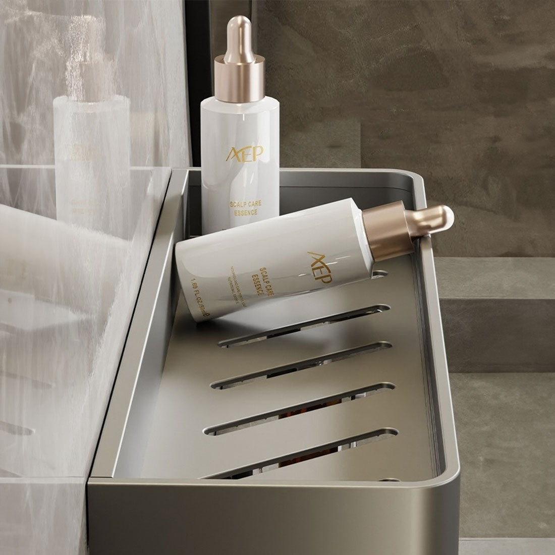Small Bathroom Shelve - Self-Adhesive Installation and Towel Holder 3