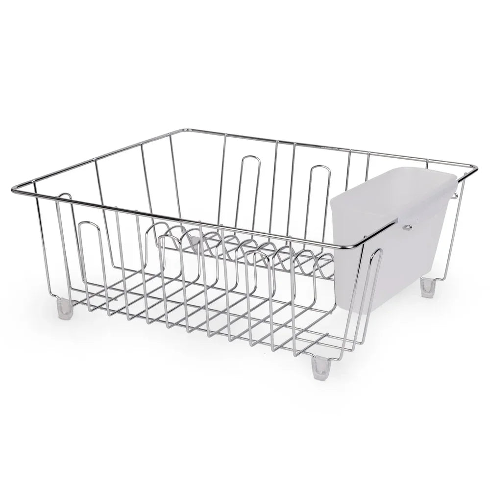 Small Wire Dish Rack Compact Stainless Steel Kitchen Drainer Organizer 0