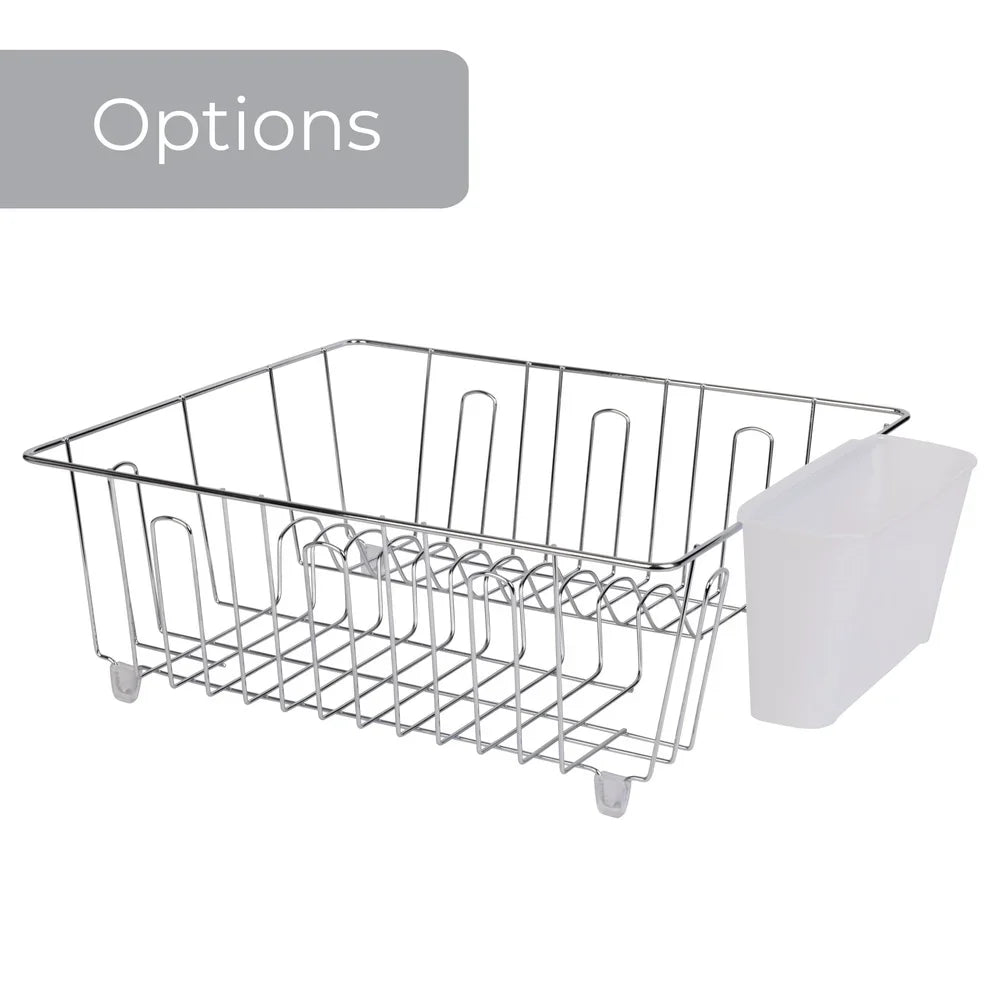 Small Wire Dish Rack Compact Stainless Steel Kitchen Drainer Organizer 4