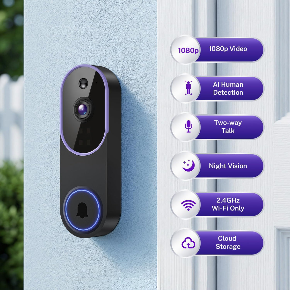 Smart Door Alert Camera | Video Doorbell With Indoor Chime