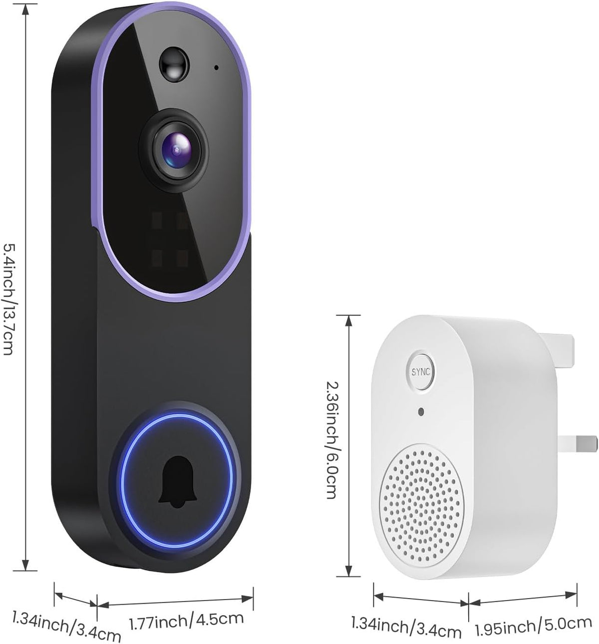 Smart Door Alert Camera | Video Doorbell With Indoor Chime