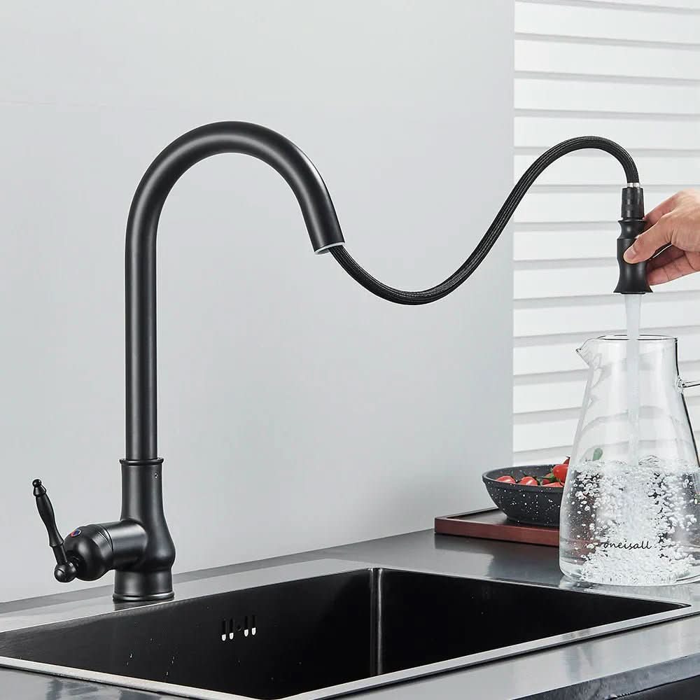SmartSpout - Antique Bronze Kitchen Faucet With Pull-Out Sprayer For Flexibility 2