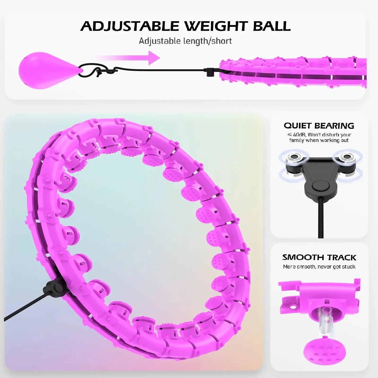 Smart Weighted Hula Hoop – Exercise Hoop with Counter | Core training Indoor Home Workout 6