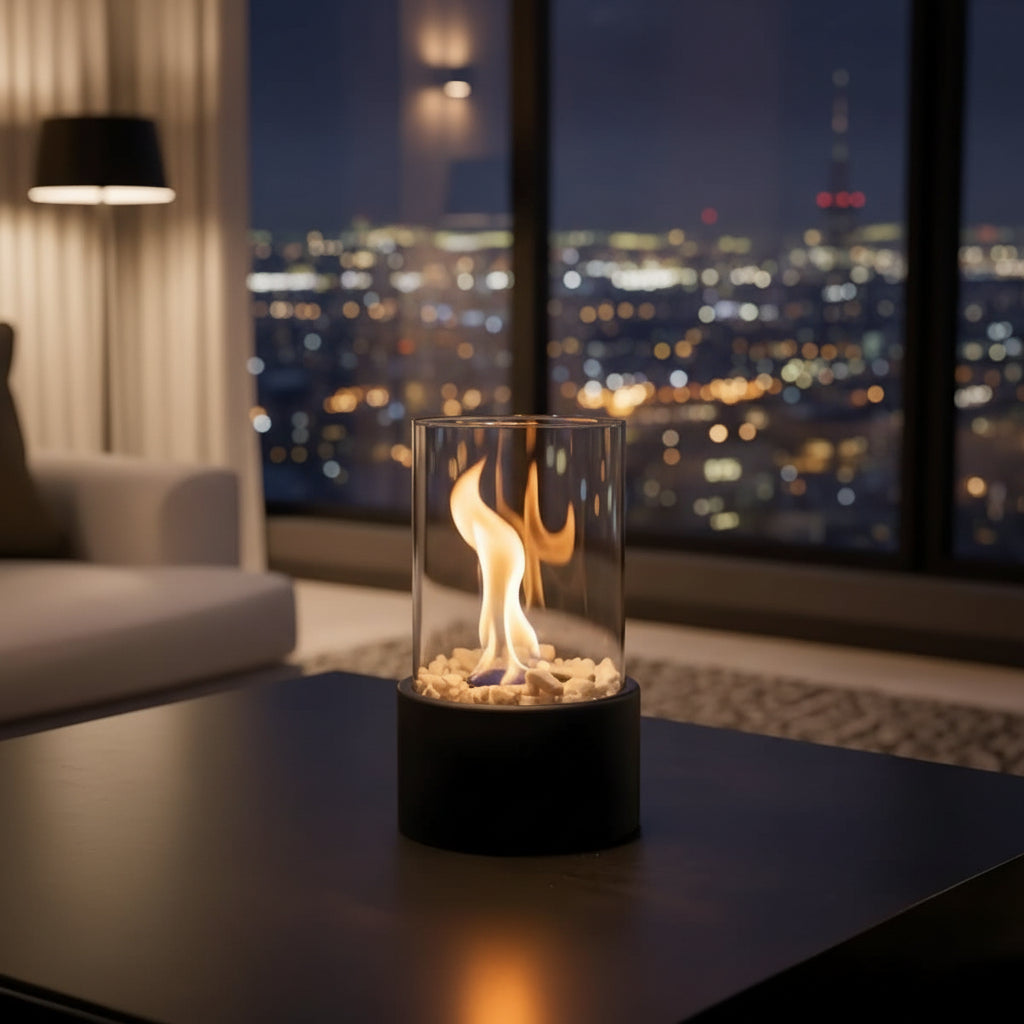 Smoke-Free Table Fireplace | Bioethanol Glass Burner