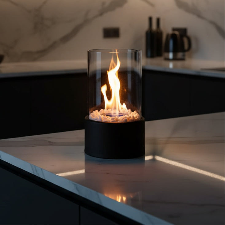 Smoke-Free Table Fireplace | Bioethanol Glass Burner