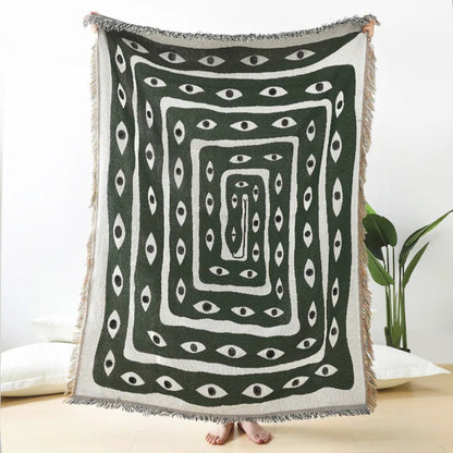 Snake Labyrinth | Cotton Throw Blanket – Playful Snake Design 0