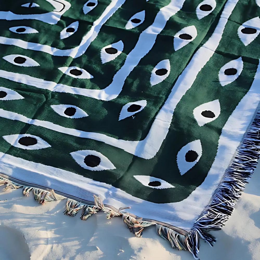 Snake Labyrinth | Cotton Throw Blanket – Playful Snake Design 4