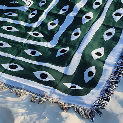 Snake Labyrinth | Cotton Throw Blanket – Playful Snake Design 4