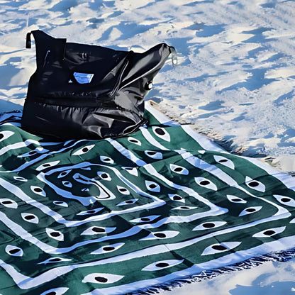 Snake Labyrinth | Cotton Throw Blanket – Playful Snake Design 5