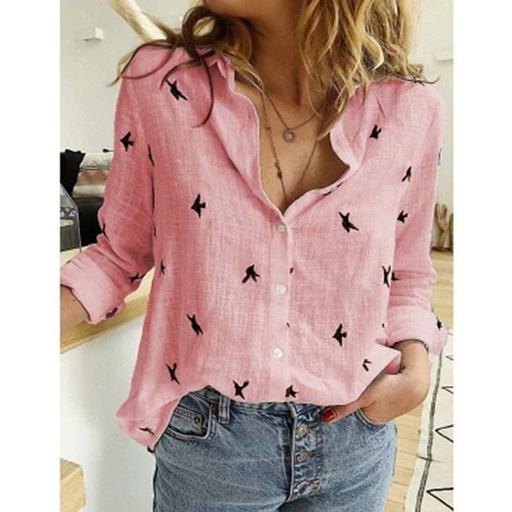 Sofia | Women's White Blouse – Long Sleeve Cotton Design 0