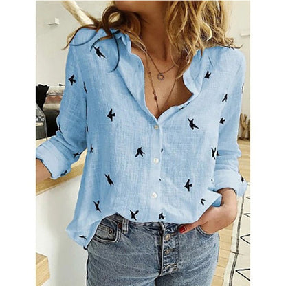 Sofia | Women's White Blouse – Long Sleeve Cotton Design 11