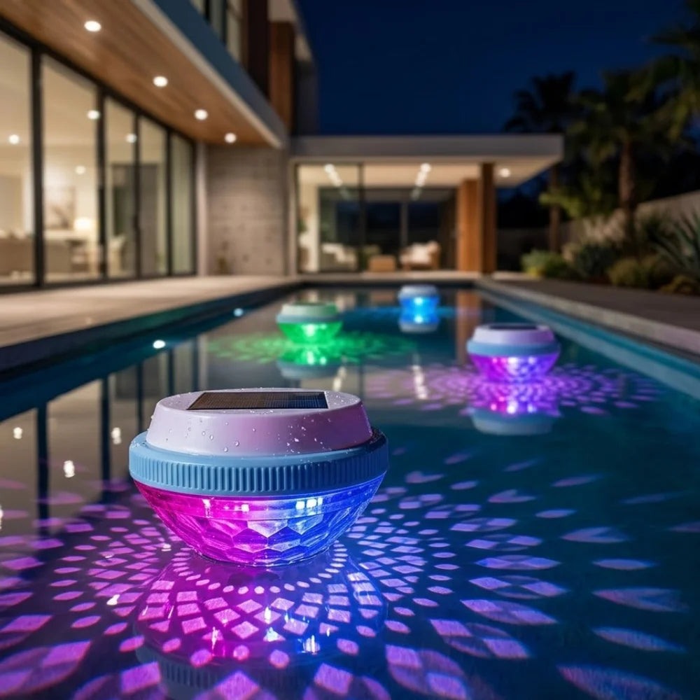 Solar Floating Pool Light – RGB Colour Changing Waterproof Lamp