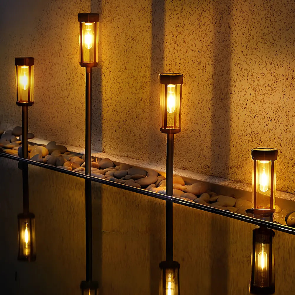 Solar Garden Torch Lamp, ABS | 65 cm Height with Ground Spike | Dusk-to-Dawn Auto-On, 8-12 Hour Runtime, Pack of 2/4/10