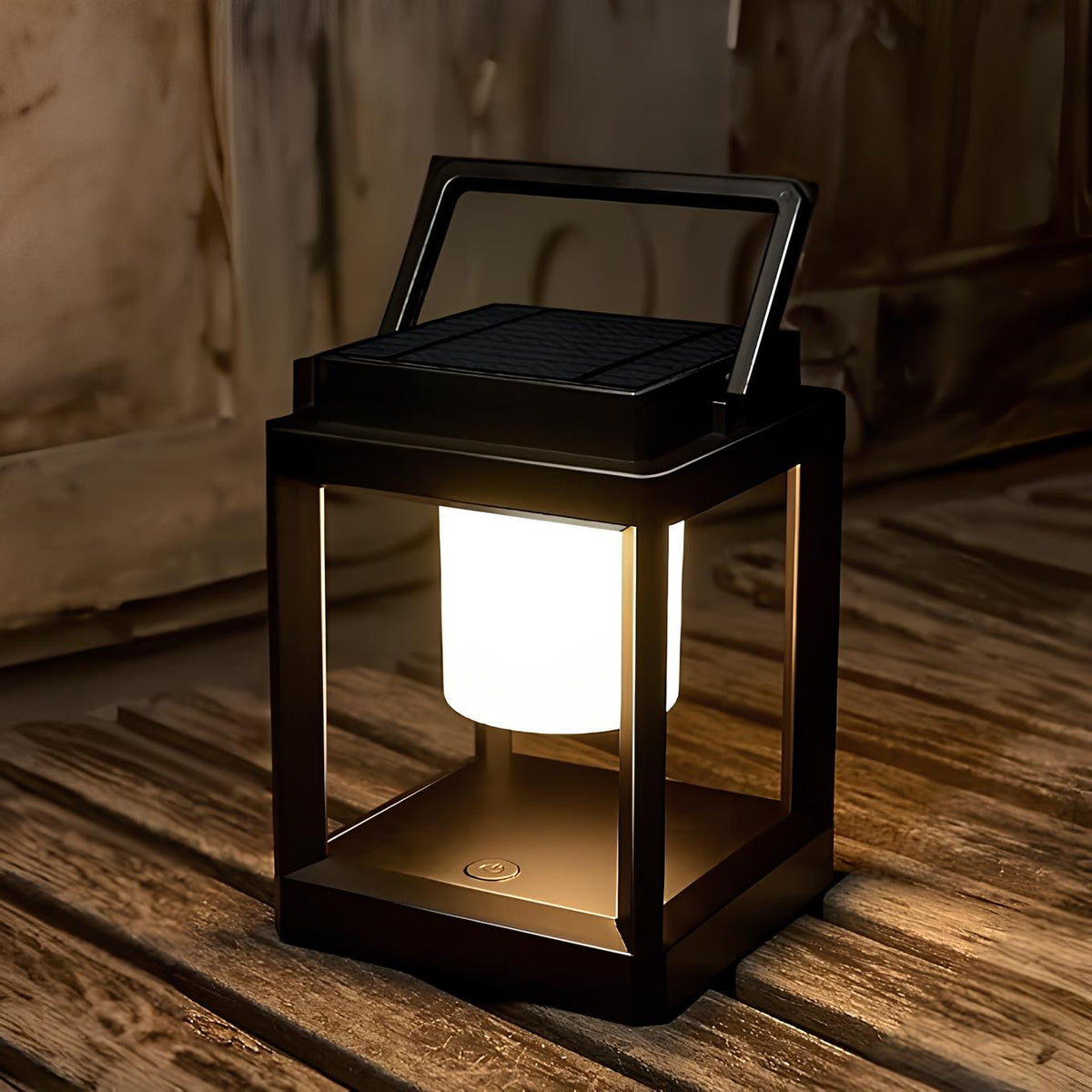 Solar Lantern, ABS, 13.5 x 13.5 x 18 cm | Solar & USB Charging, 3 Brightness Modes | IP44 Waterproof, Up to 10 Hours Runtime