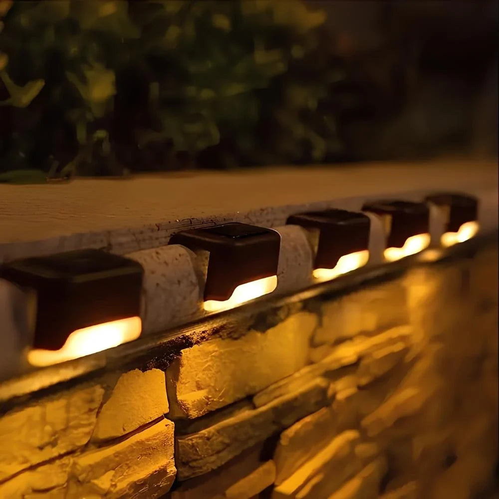 Solar Path Lights LED | 8 or 16 Pack, Brown or Black | IP44 Weatherproof, Automatic Dusk-to-Dawn Sensor, Up to 10 Hour Runtime