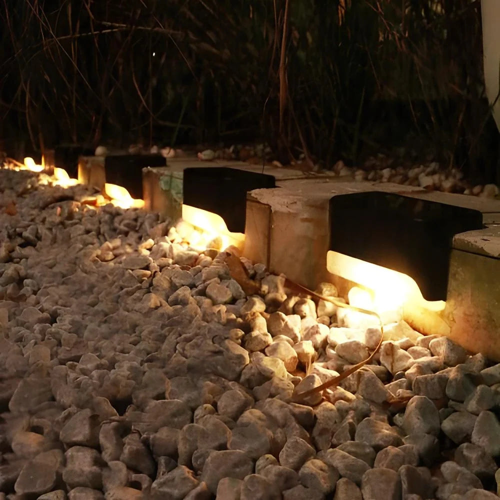 Solar Path Lights LED | 8 or 16 Pack, Brown or Black | IP44 Weatherproof, Automatic Dusk-to-Dawn Sensor, Up to 10 Hour Runtime