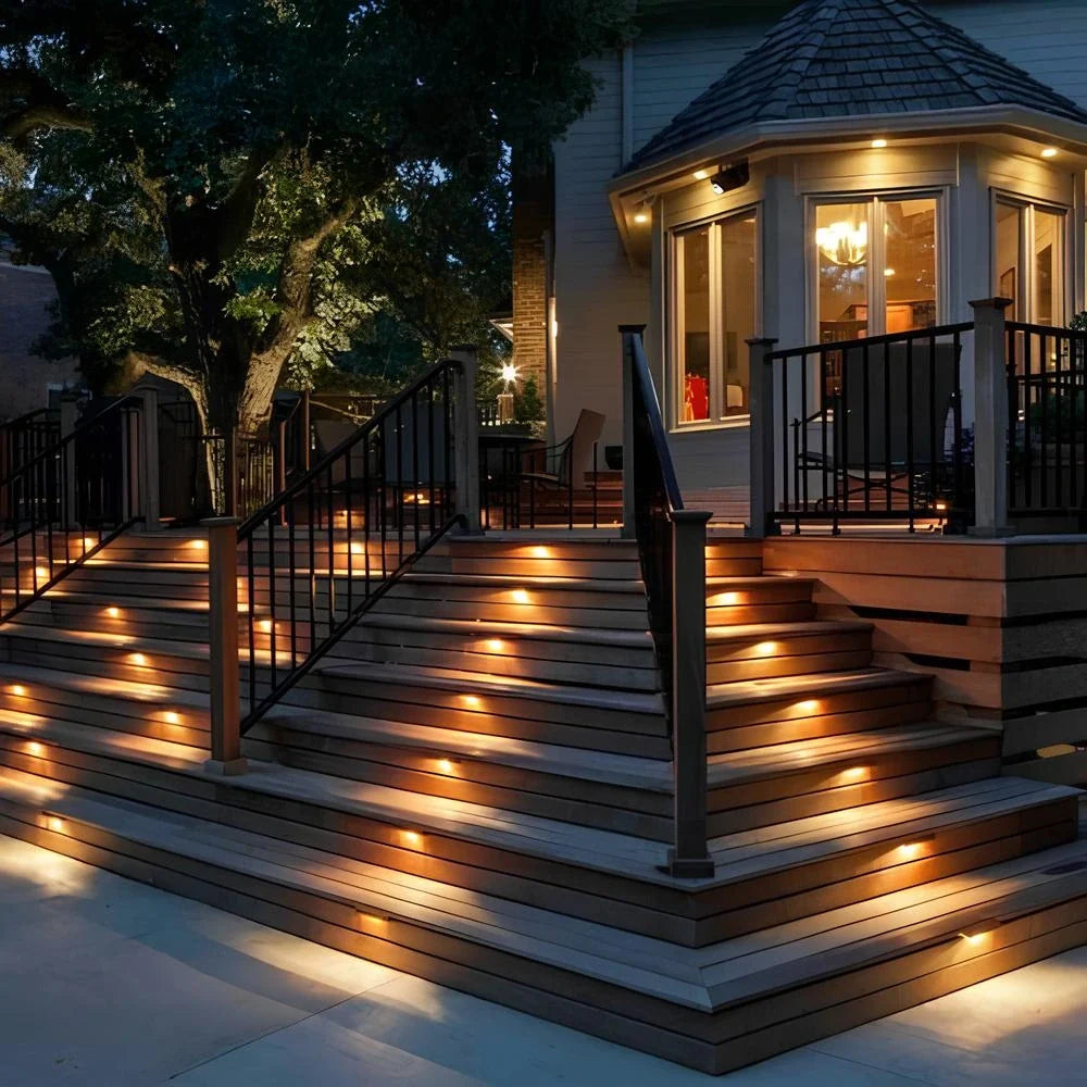 Solar Path Lights LED | 8 or 16 Pack, Brown or Black | IP44 Weatherproof, Automatic Dusk-to-Dawn Sensor, Up to 10 Hour Runtime